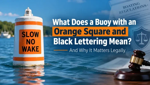 What Does a Buoy with an Orange Square and Black Lettering Mean — And Why It Matters Legally?